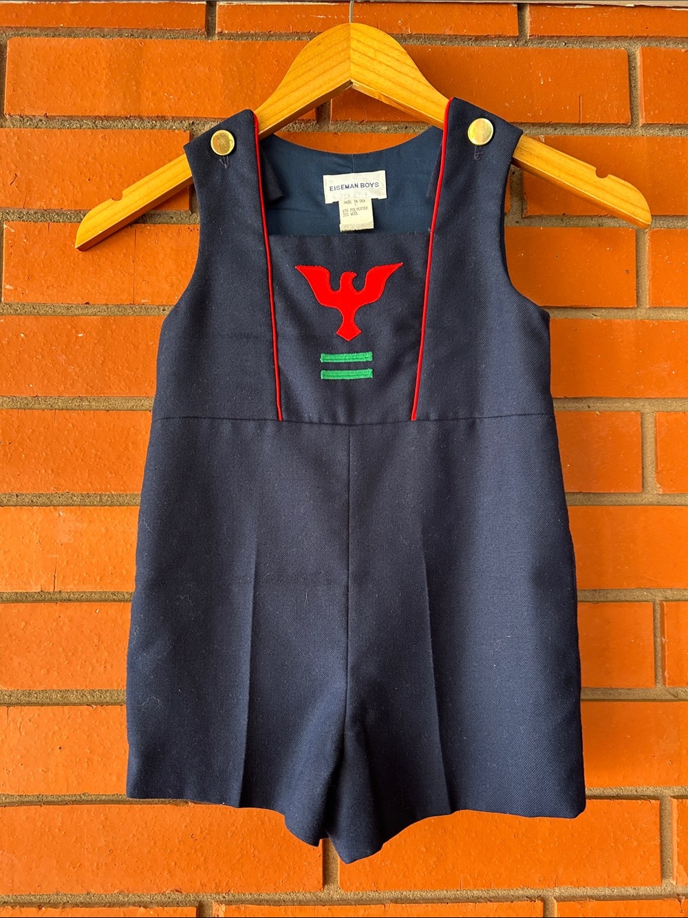 EISEMAN Boys Blue Short All One Piece Outfit Size 4